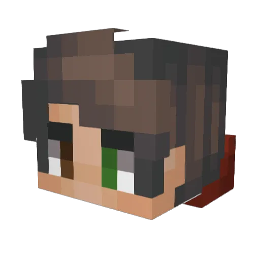 Rassong75 Minecraft avatar head, 3D render