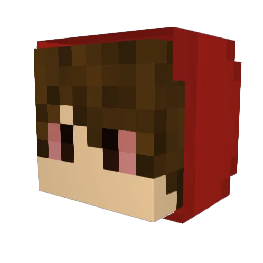 Rasta345 Minecraft avatar head, 3D render