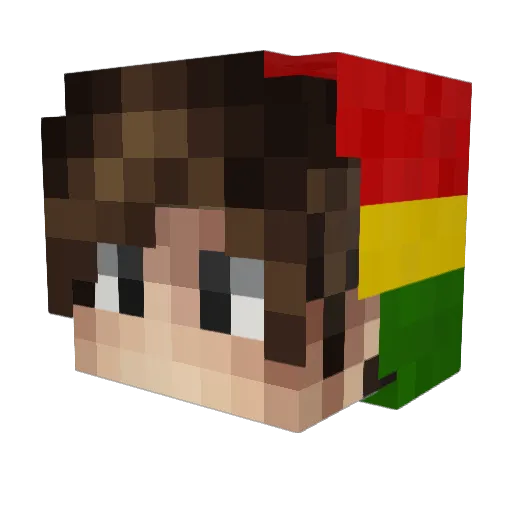 RastaMan86_ Minecraft avatar head, 3D render