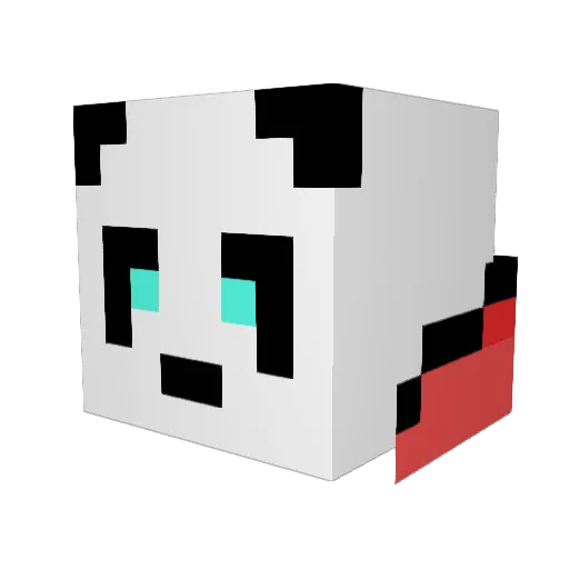 RastaPanda_ Minecraft avatar head, 3D render