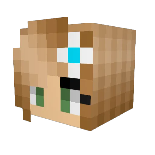 RastaRocket27 Minecraft avatar head, 3D render