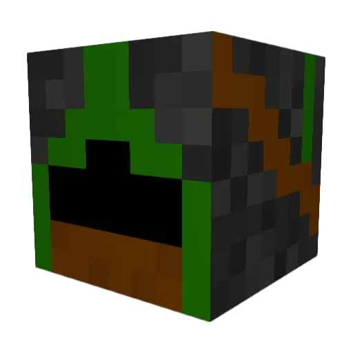 Rastamuffin Minecraft avatar head, 3D render