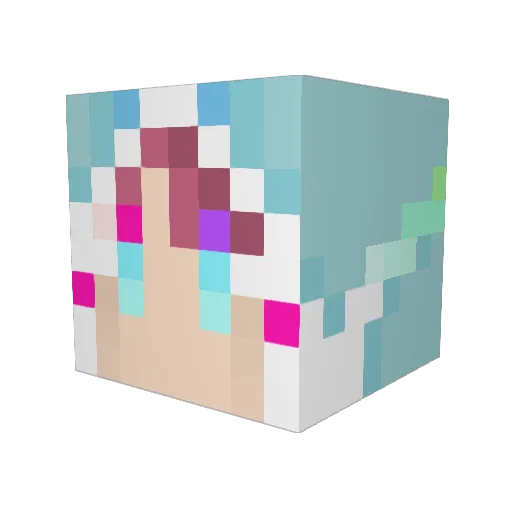 Raster0722 Minecraft avatar head, 3D render