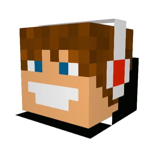 RastiSTG Minecraft avatar head, 3D render
