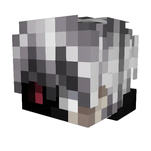 RastyApe2 Minecraft avatar head, 3D render