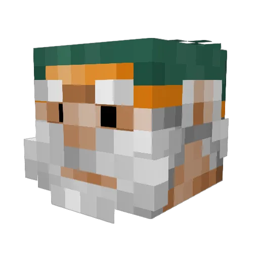 RastyRazor Minecraft avatar head, 3D render