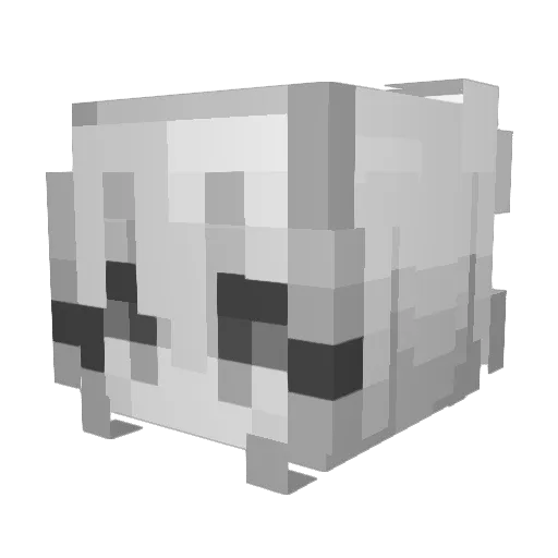 Rasuya Minecraft avatar head, 3D render