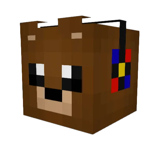 Rasver Minecraft avatar head, 3D render