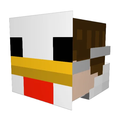 Rasz Minecraft avatar head, 3D render