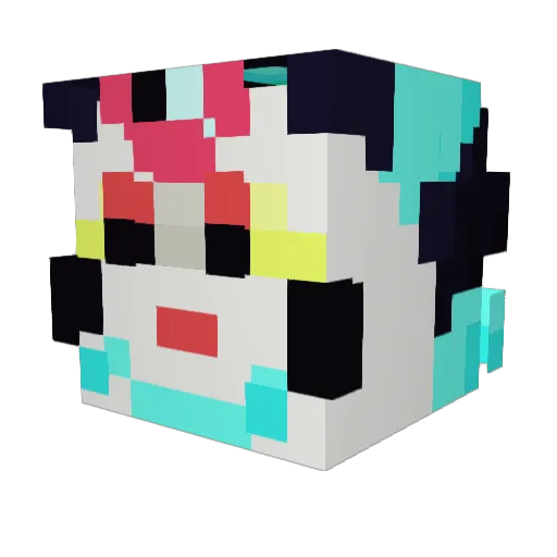 Rat1317 Minecraft avatar head, 3D render