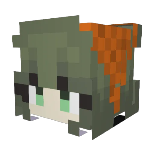 Rat1828 Minecraft avatar head, 3D render
