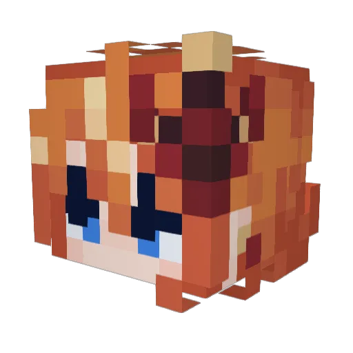 RatFanta Minecraft avatar head, 3D render