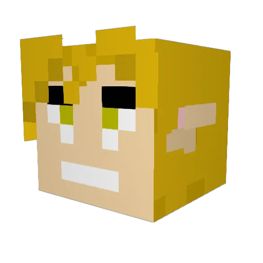 RatFunk Minecraft avatar head, 3D render
