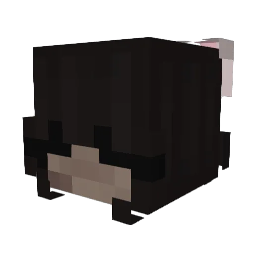 RatIRL Minecraft avatar head, 3D render