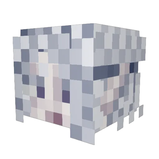 RatInTheTrash Minecraft avatar head, 3D render