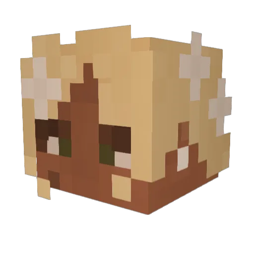 RatIsARat Minecraft avatar head, 3D render