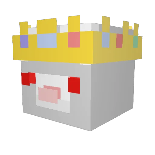RatK1ng Minecraft avatar head, 3D render