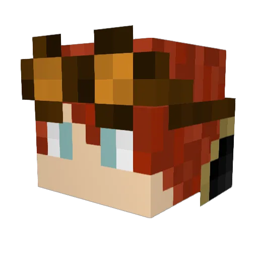 RatMods Minecraft avatar head, 3D render