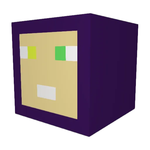 RatOnLSD Minecraft avatar head, 3D render