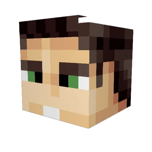 RatPropagandist Minecraft avatar head, 3D render