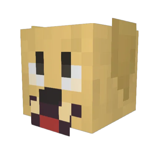 RatQueen12 Minecraft avatar head, 3D render