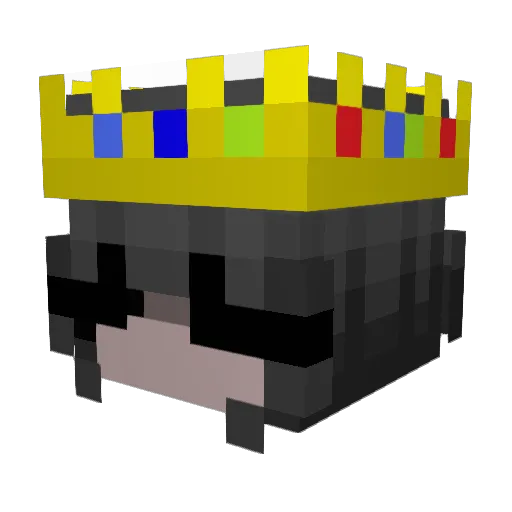 RatWig Minecraft avatar head, 3D render