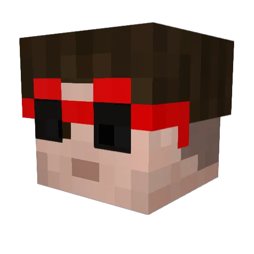Rat_King Minecraft avatar head, 3D render