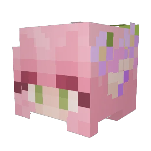 RatalieNose Minecraft avatar head, 3D render