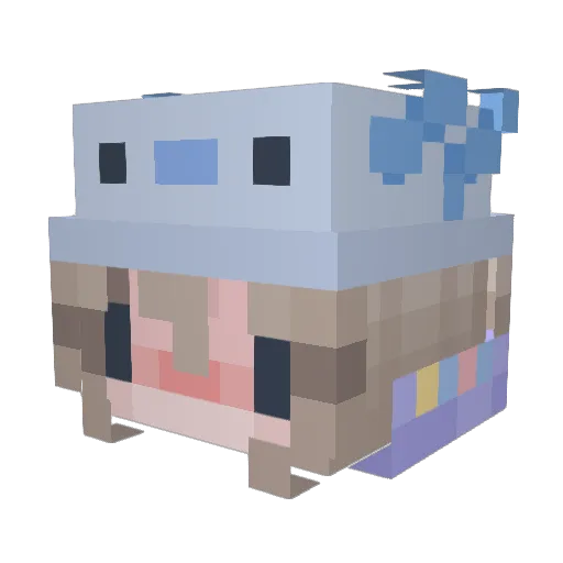 Ratamoo Minecraft avatar head, 3D render