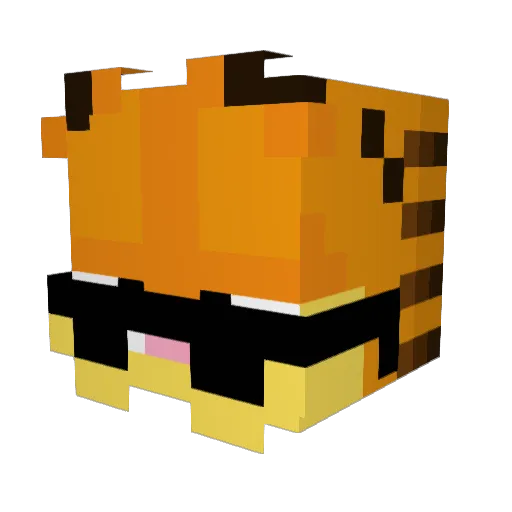 RataoBW Minecraft avatar head, 3D render