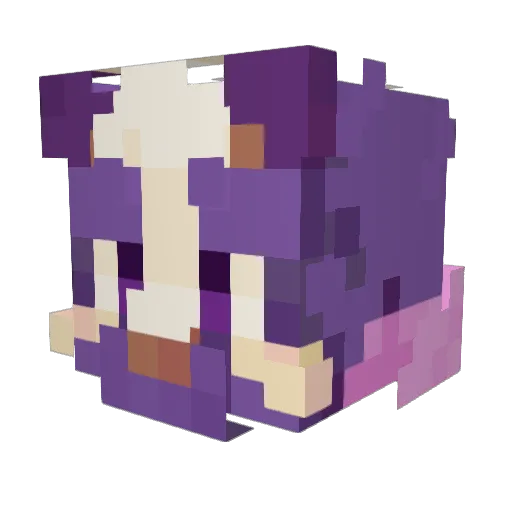 Ratatooties Minecraft avatar head, 3D render