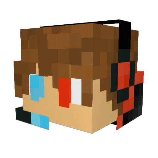 Ratatoskr_YT Minecraft avatar head, 3D render