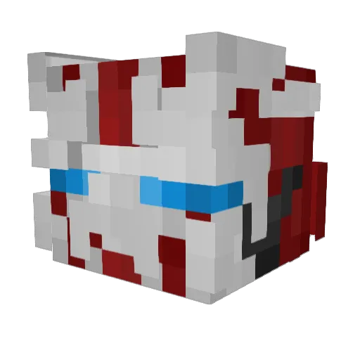 RatatouilleKek Minecraft avatar head, 3D render
