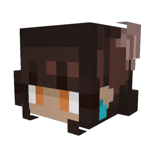 Ratbbit Minecraft avatar head, 3D render