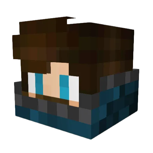 RatchetGrandma Minecraft avatar head, 3D render