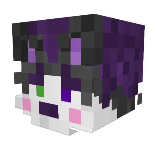 RatchetHusky Minecraft avatar head, 3D render