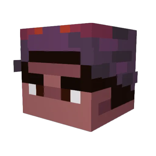 Ratchettie Minecraft avatar head, 3D render
