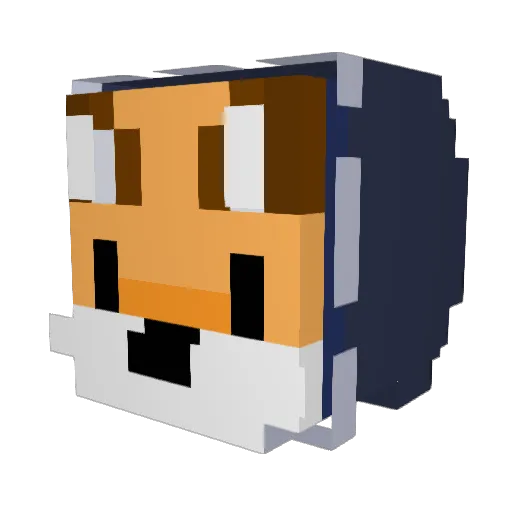 Ratcockrel Minecraft avatar head, 3D render