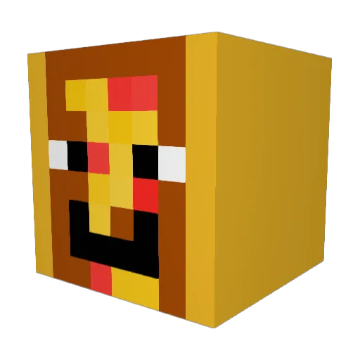 RatedE1 Minecraft avatar head, 3D render