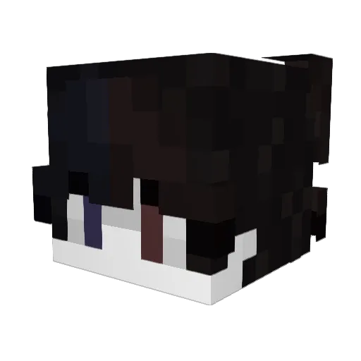 Ratet Minecraft avatar head, 3D render