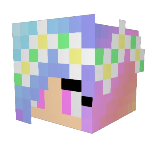 Rath6 Minecraft avatar head, 3D render