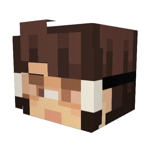 Rathane Minecraft avatar head, 3D render