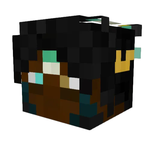Rathaneos Minecraft avatar head, 3D render