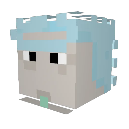 Rathfull Minecraft avatar head, 3D render
