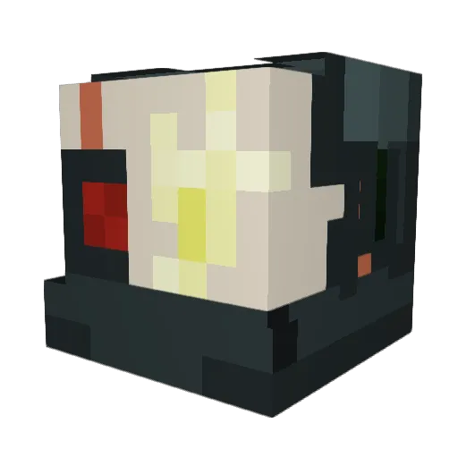 Rati3 Minecraft avatar head, 3D render