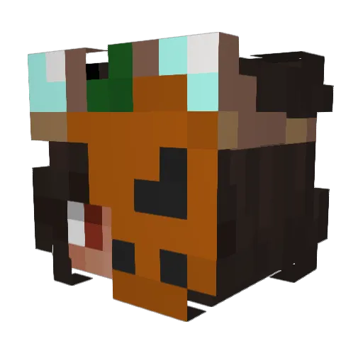 Ratilo Minecraft avatar head, 3D render