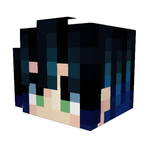 Ratinhas Minecraft avatar head, 3D render