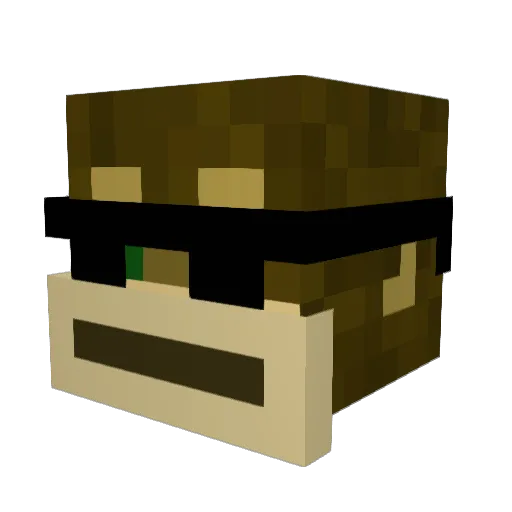 Rationale Minecraft avatar head, 3D render