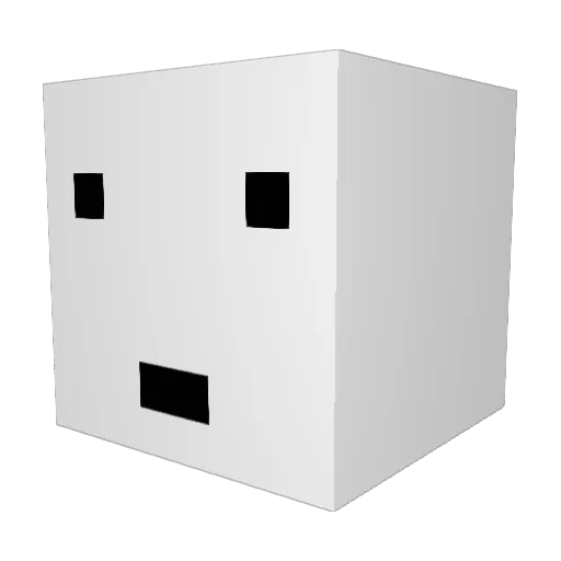 Rationales Minecraft avatar head, 3D render