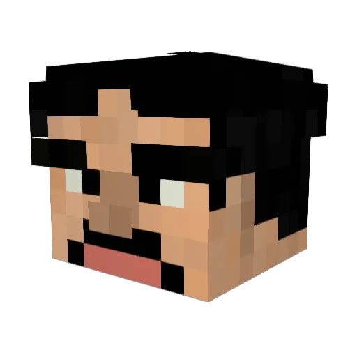 Ratisboer Minecraft avatar head, 3D render